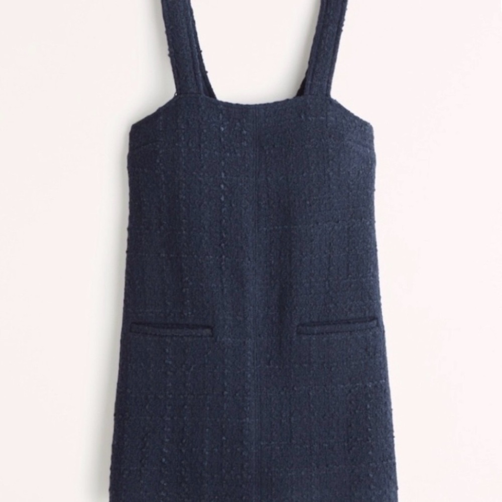 Abercrombie & Fitch Textured Navy Mini Dress